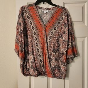 Westport Faux Wrap Top Size Medium